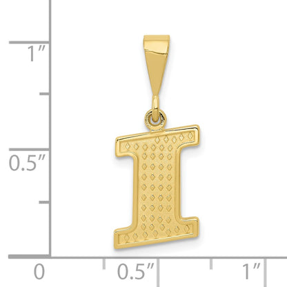 10K Yellow Gold 10Ky Initial I Pendant