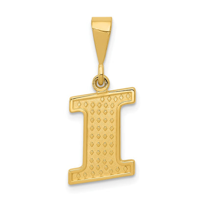 10K Yellow Gold 10Ky Initial I Pendant