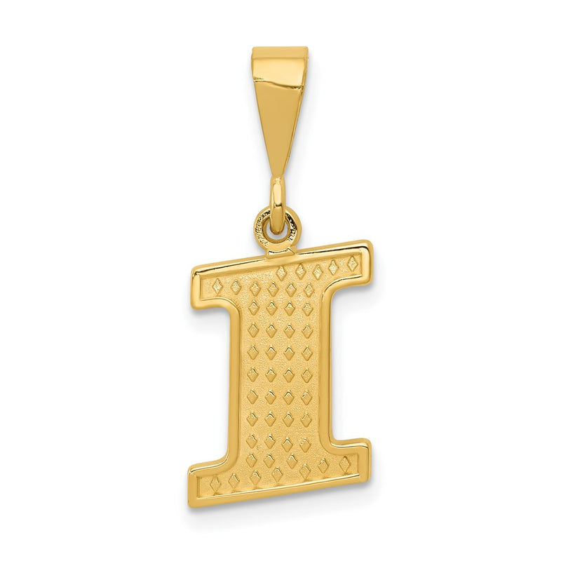 10K Yellow Gold 10Ky Initial I Pendant