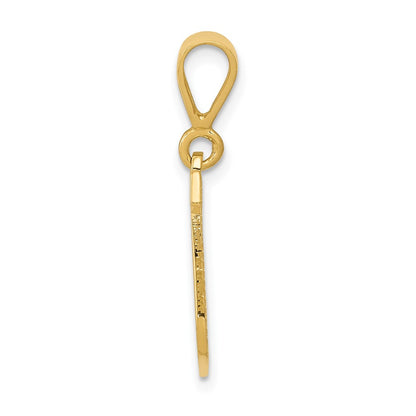 10K Yellow Gold 10Ky Initial J Pendant