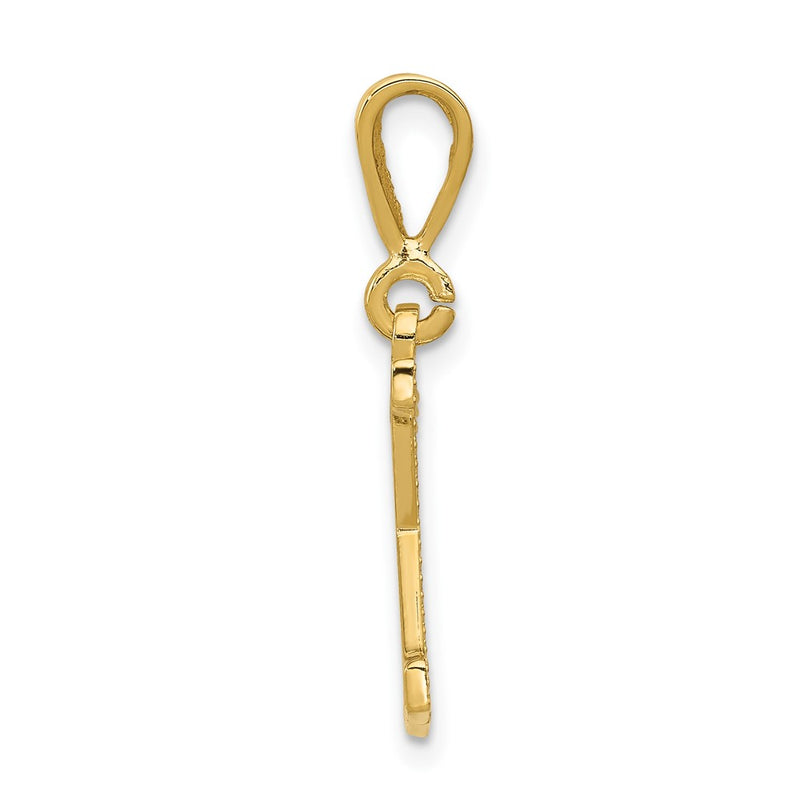 10K Yellow Gold 10Ky Initial K Pendant