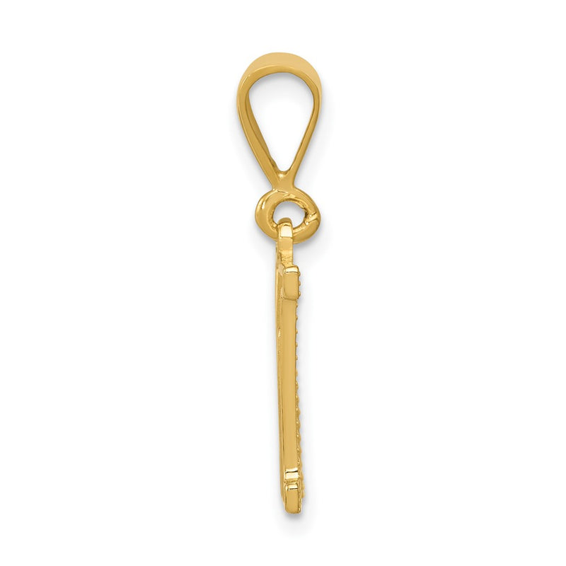 10K Yellow Gold 10Ky Initial M Pendant