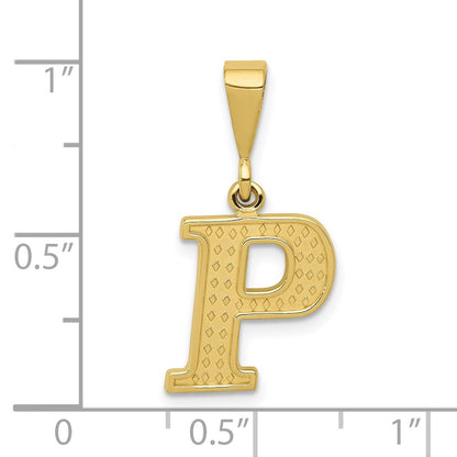 10K Yellow Gold 10Ky Initial P Pendant