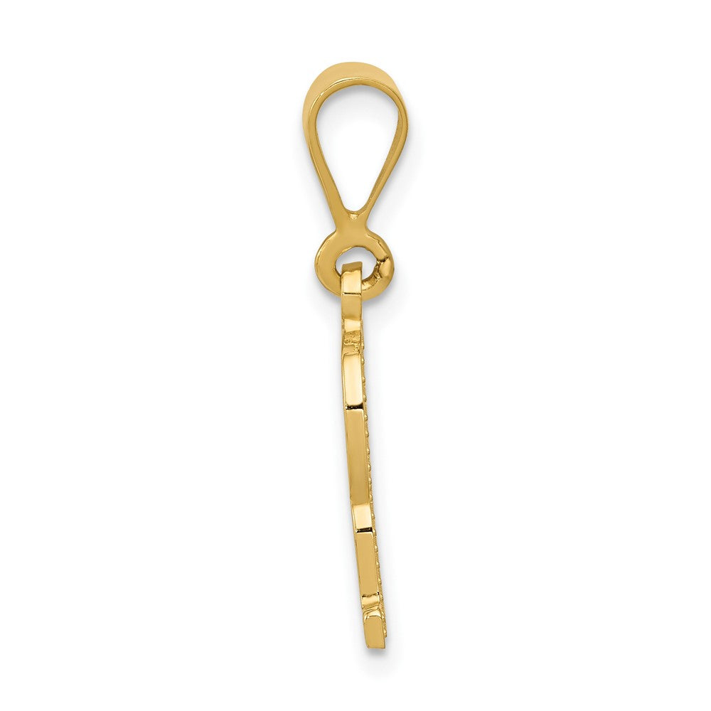 10K Yellow Gold 10Ky Initial R Pendant