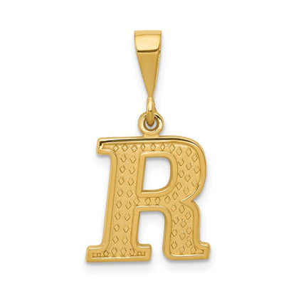 10K Yellow Gold 10Ky Initial R Pendant