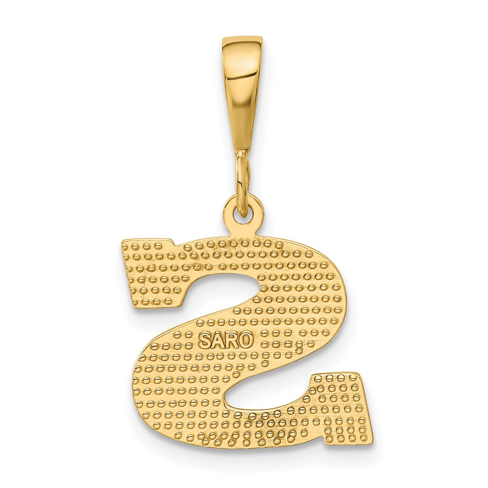 10K Yellow Gold 10Ky Initial S Pendant