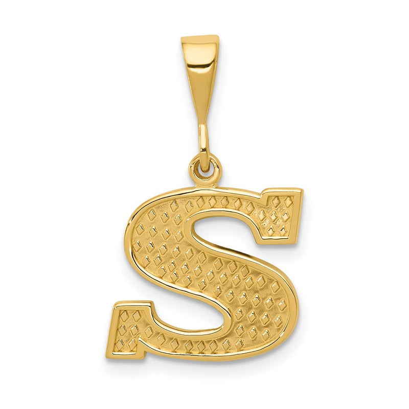 10K Yellow Gold 10Ky Initial S Pendant