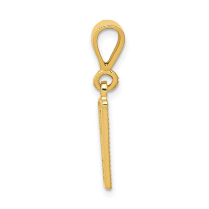 10K Yellow Gold 10Ky Initial W Pendant