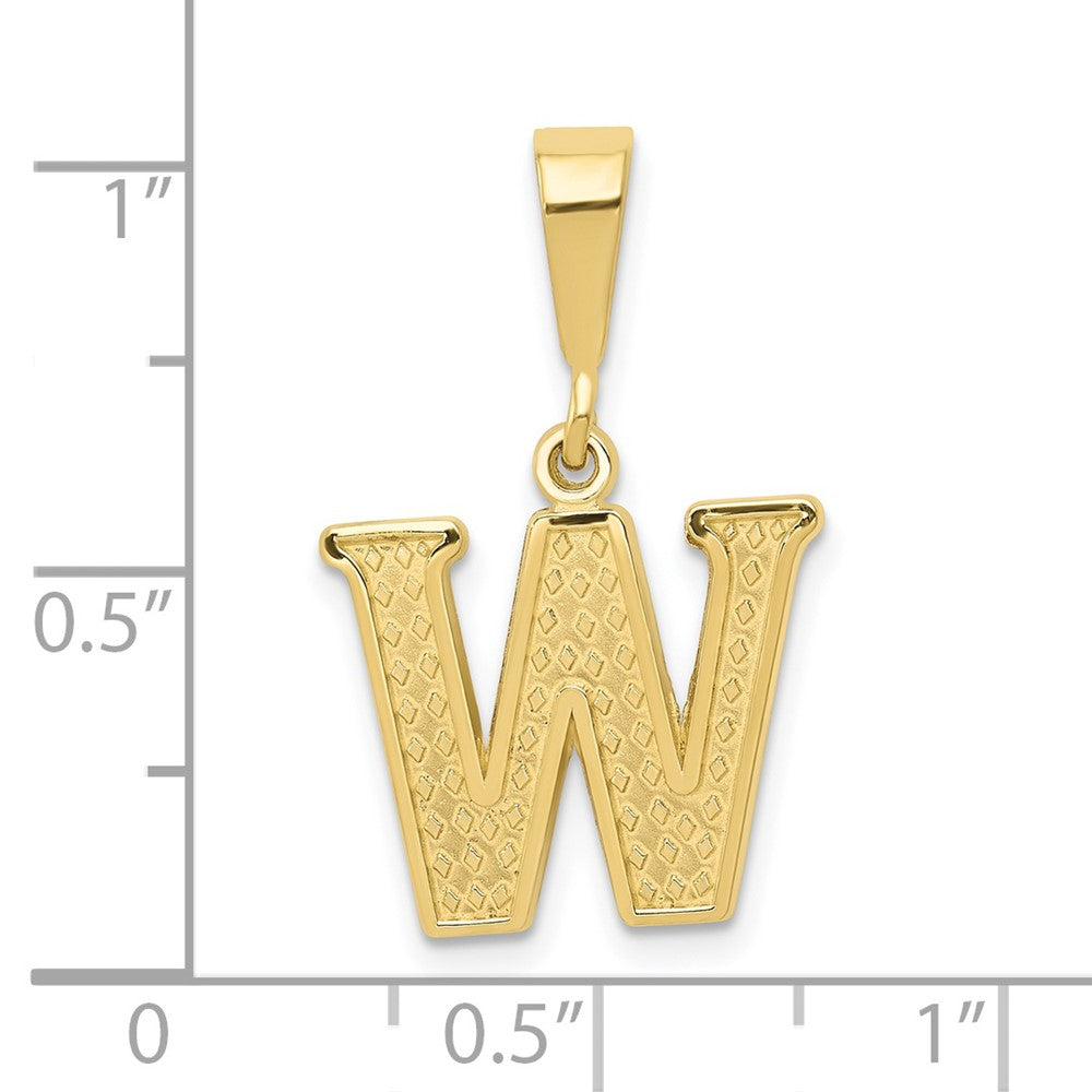 10K Yellow Gold 10Ky Initial W Pendant