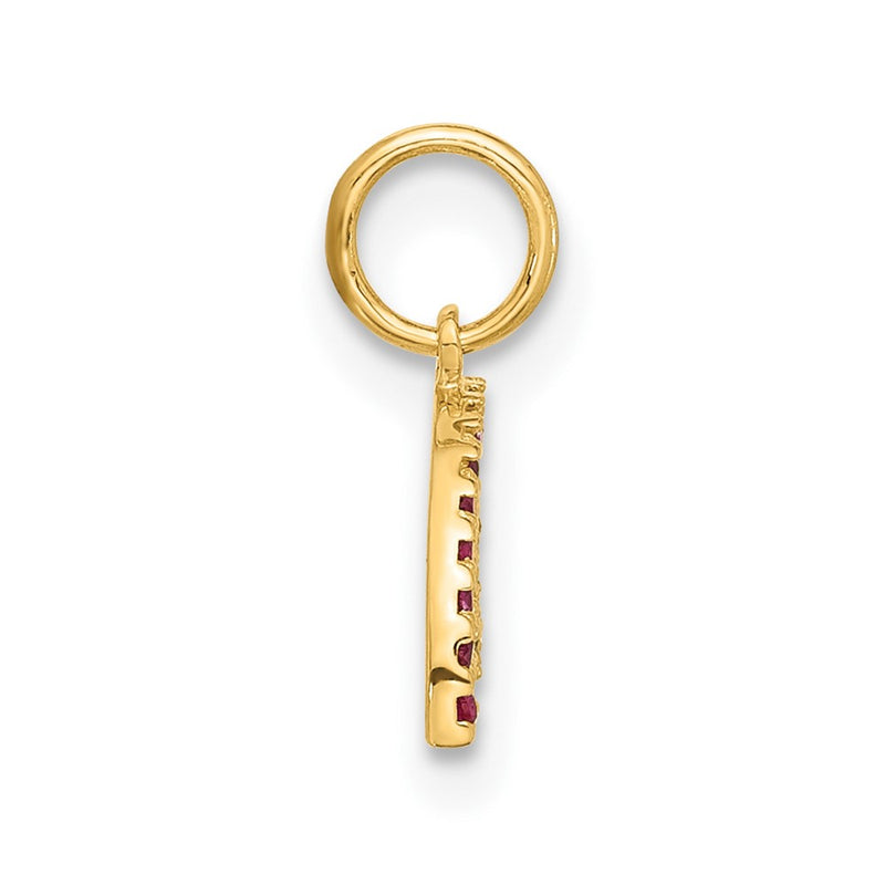 10K Yellow Gold 10K Polished Cz Rainbow Charm