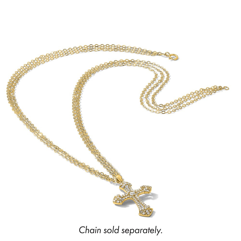 10k-yellow-gold-10k-polished-cz-fancy-cross-pendant-10c1502