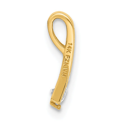 10K Yellow Gold 10K Polished Cz Fancy Chain Slide