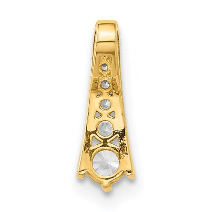 10K Yellow Gold 10K Polished Cz Fancy Chain Slide