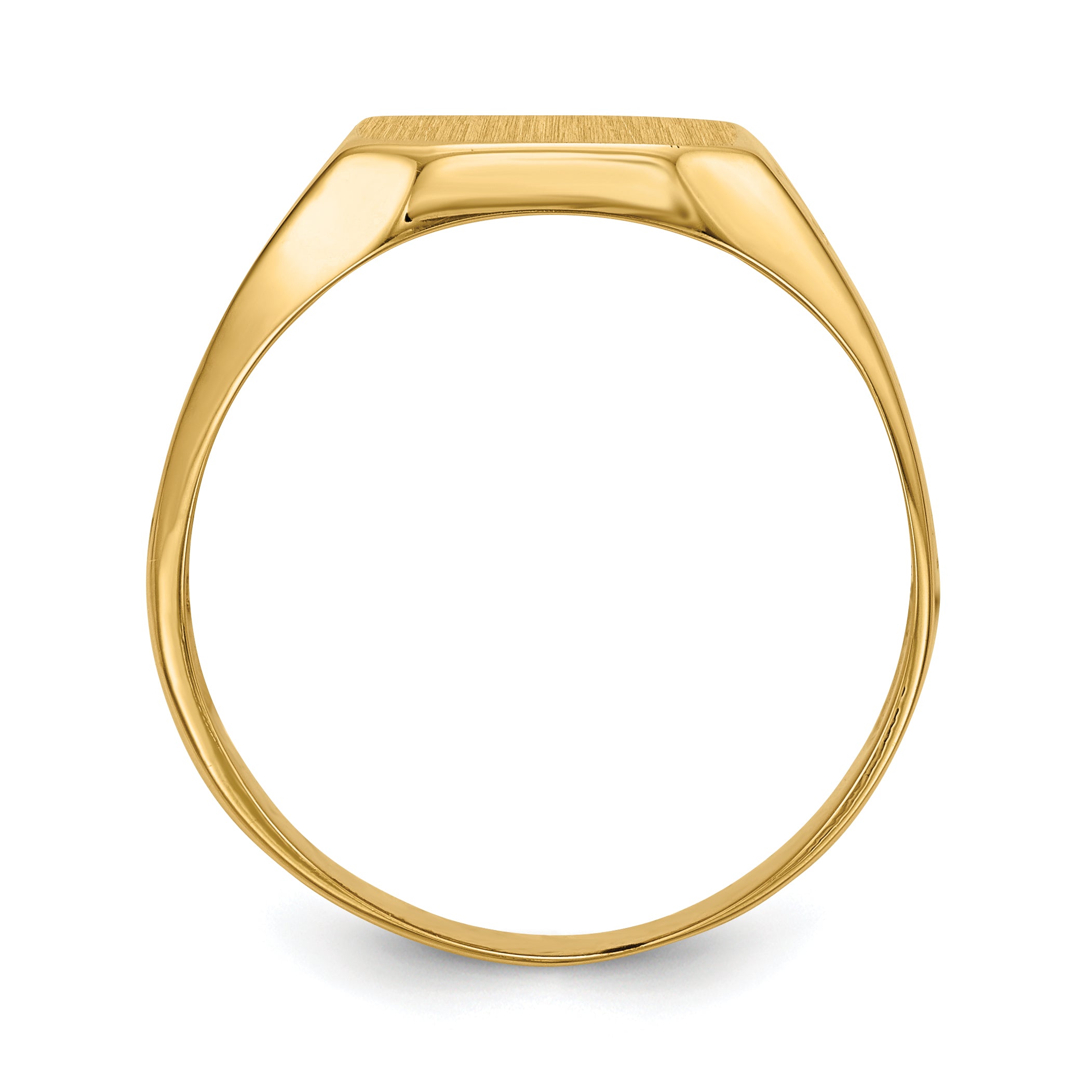 10K Yellow Gold 9.0X10.5mm Open Back Men'S Signet Ring