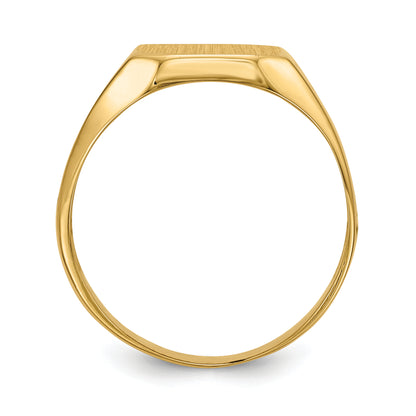 10K Yellow Gold 9.0X10.5mm Open Back Men'S Signet Ring