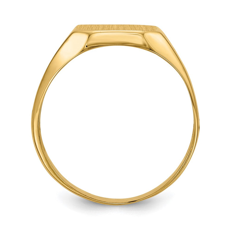 10K Yellow Gold 9.0X10.5mm Open Back Men'S Signet Ring