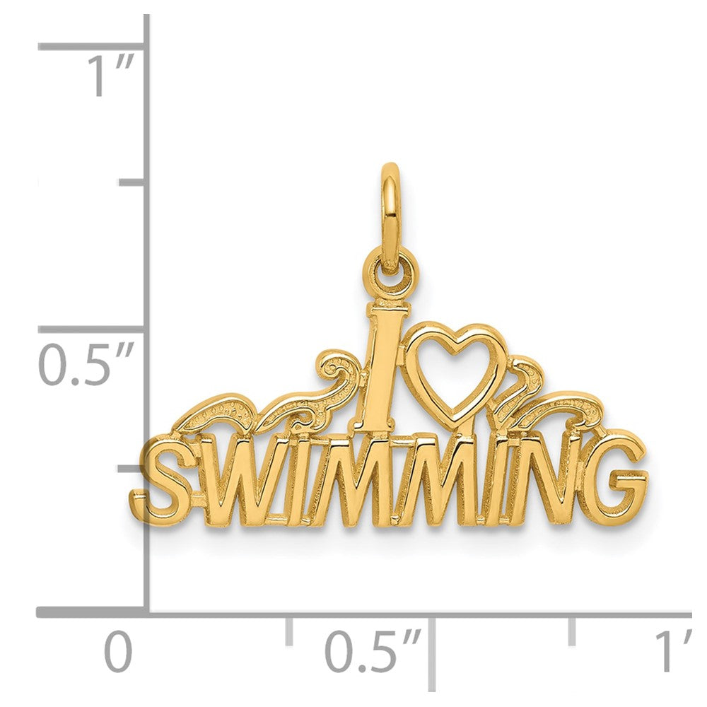 10k Yellow Gold Swimming Charm