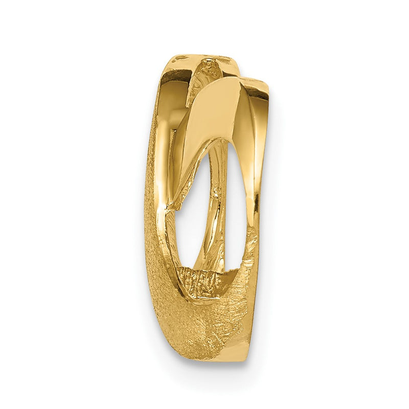 10K Yellow Gold 10K Infinity Figure Eight Polished And Textured Slide