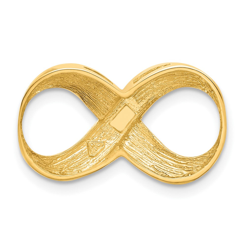 10K Yellow Gold 10K Infinity Figure Eight Polished And Textured Slide
