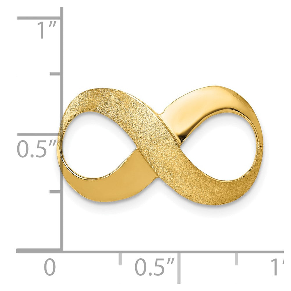 10K Yellow Gold 10K Infinity Figure Eight Polished And Textured Slide