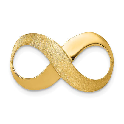 10K Yellow Gold 10K Infinity Figure Eight Polished And Textured Slide
