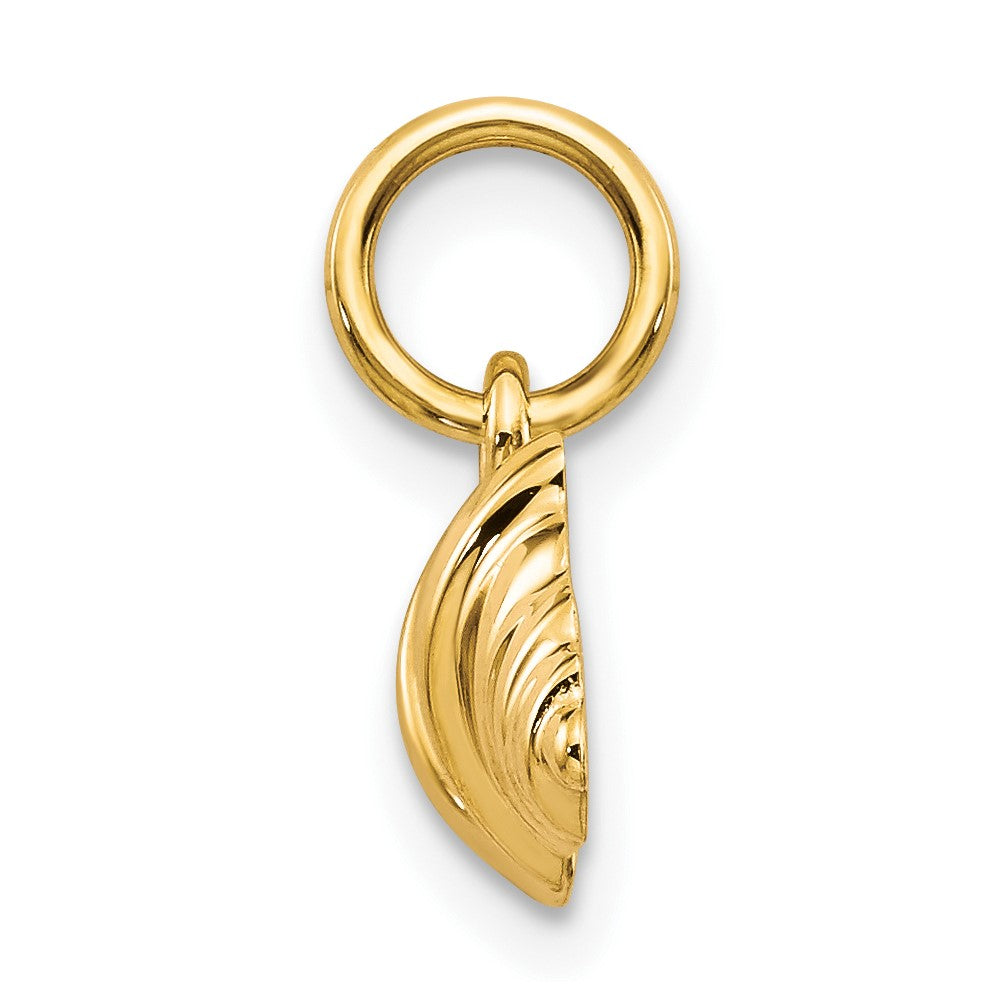 10k Yellow Gold Solid Barbell Charm