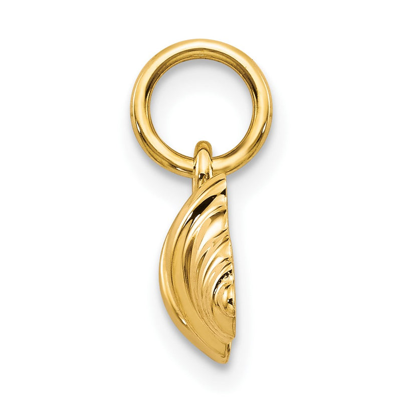 10k Yellow Gold Solid Barbell Charm