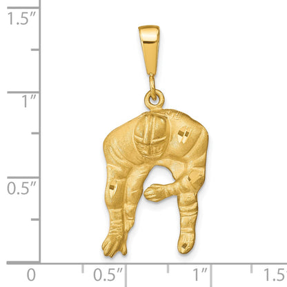 10K Yellow Gold 10K Football Charm