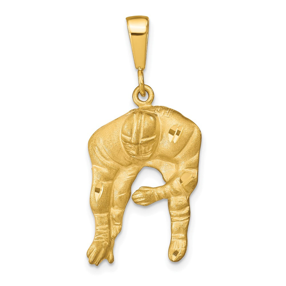 10K Yellow Gold 10K Football Charm