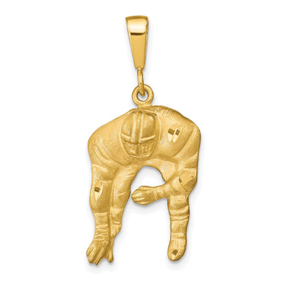 10K Yellow Gold 10K Football Charm