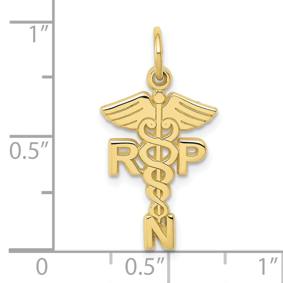10K Yellow Gold Registered Nurse Practitioner Charm