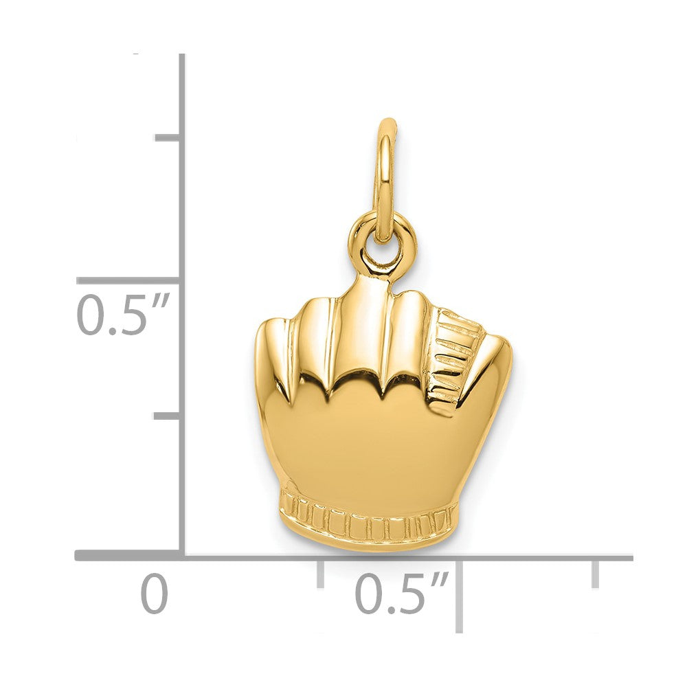 10k Yellow Gold Baseball Charm