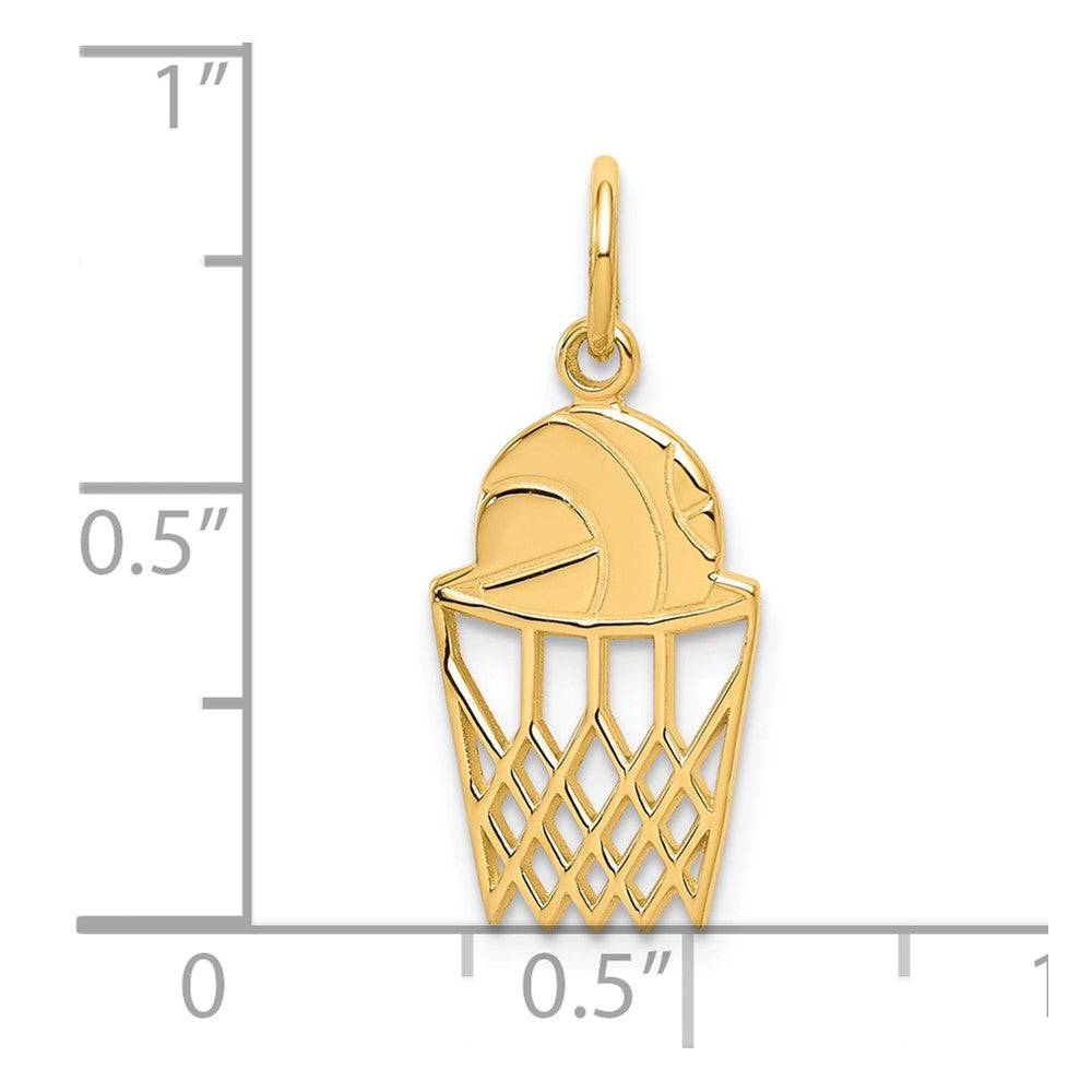 10k Yellow Gold Basketball Charm