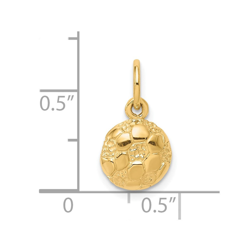10k Yellow Gold Soccer Charm