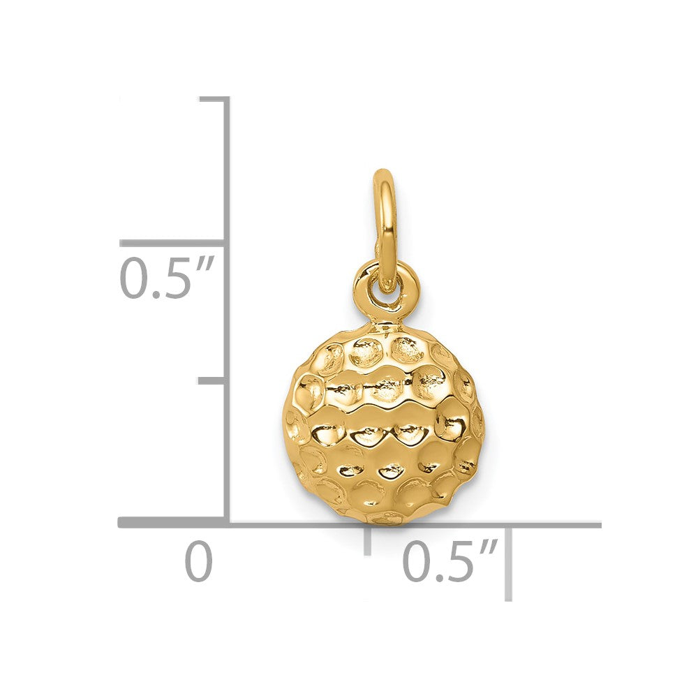 10k Yellow Gold Golf Ball Charm