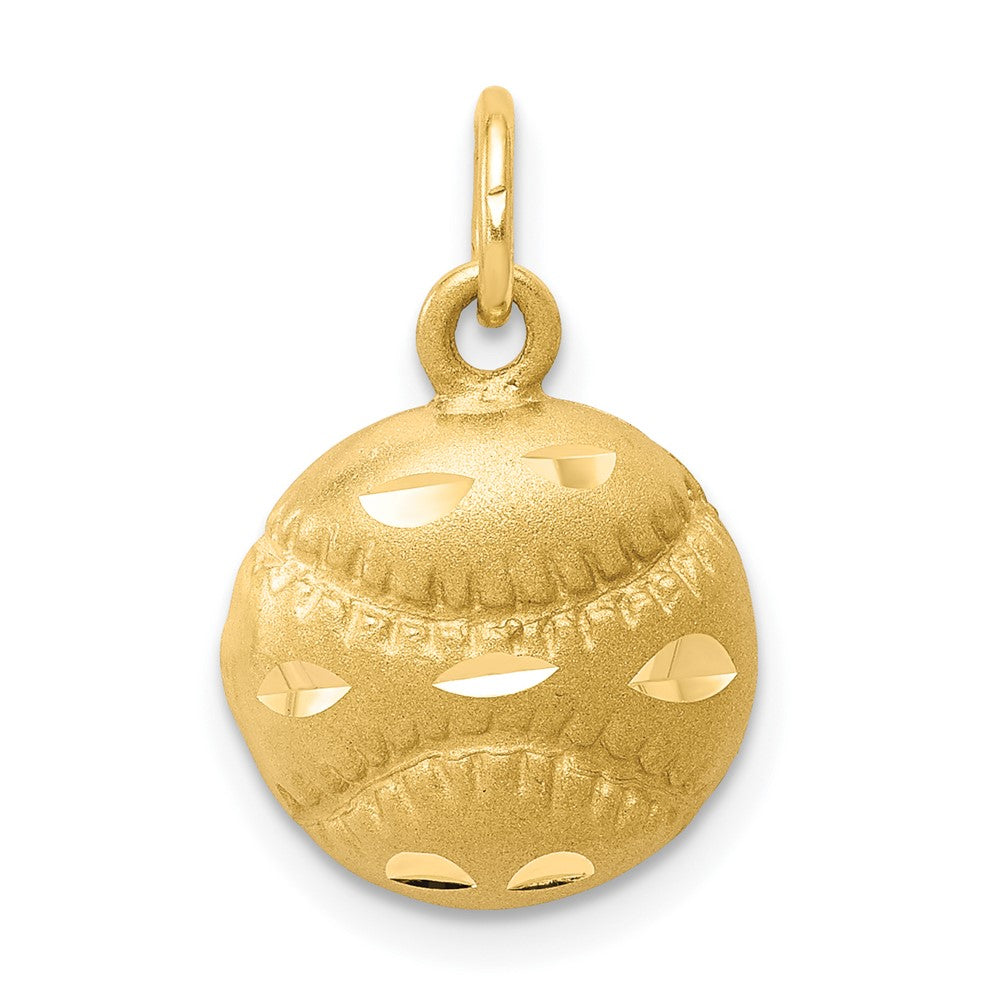 10k Yellow Gold Baseball Charm