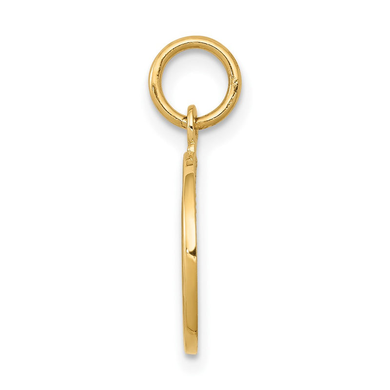 10K Yellow Gold Polished Angel Charm