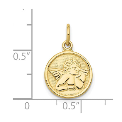 10K Yellow Gold Polished Angel Charm