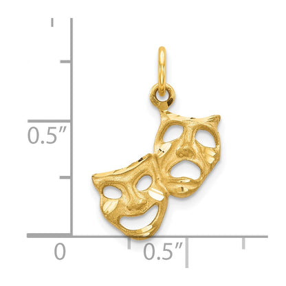 10k Yellow Gold Comedy/Tragedy Charm