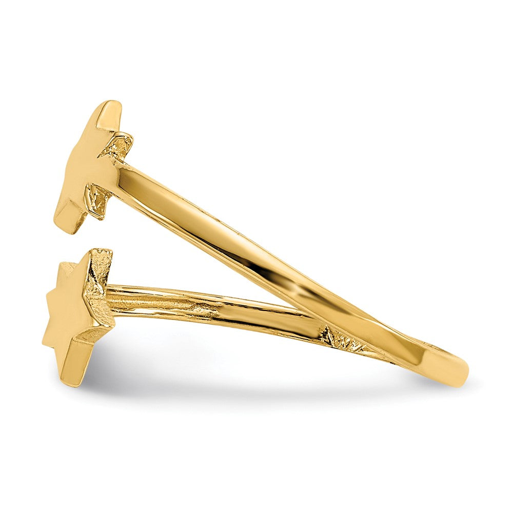 10K Yellow Gold Star Toe Ring