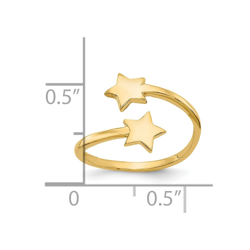 10K Yellow Gold Star Toe Ring