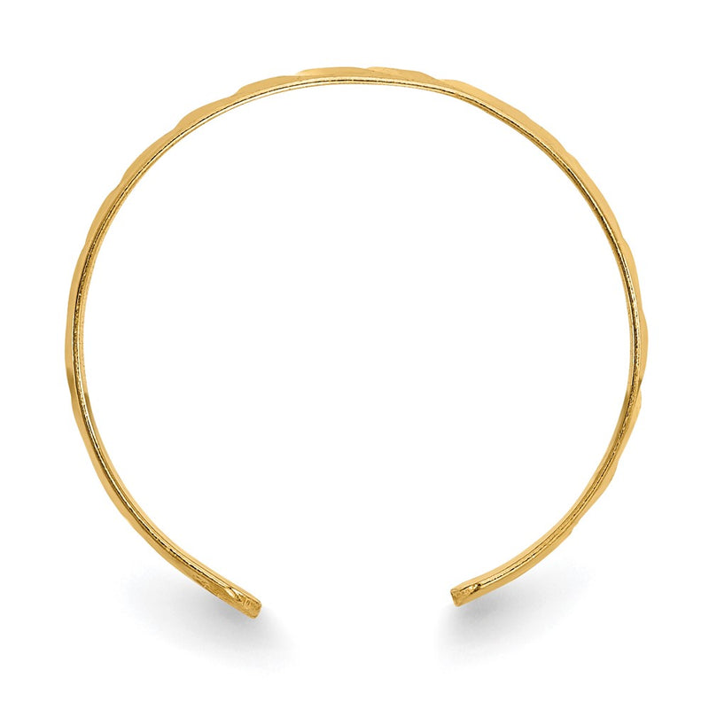 10K Yellow Gold 10K Diamond-Cut Toe Ring
