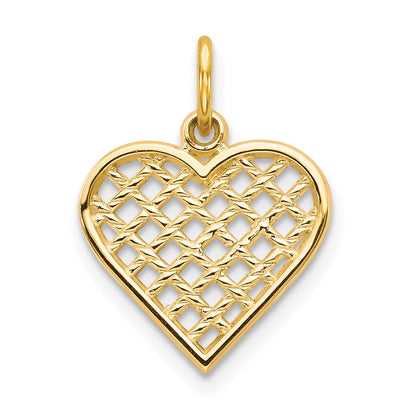 10k Yellow Gold Heart Charm