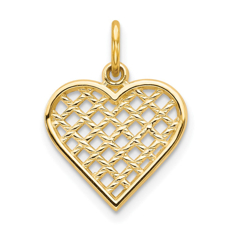 10k Yellow Gold Heart Charm