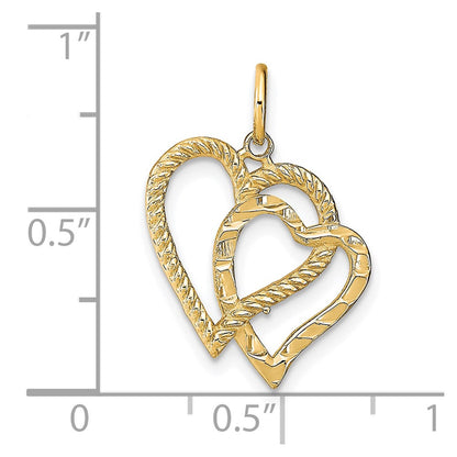 10k Yellow Gold Heart Charm