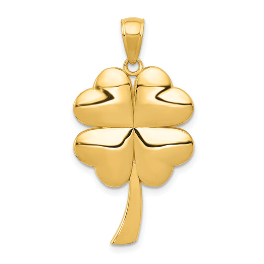 10K Yellow Gold 4-Leaf Clover Pendant