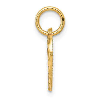 10k Yellow Gold Heart Charm