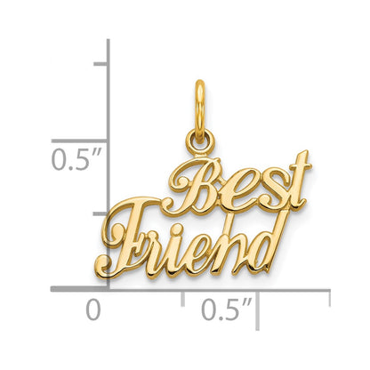 10k Yellow Gold BEST FRIEND Charm