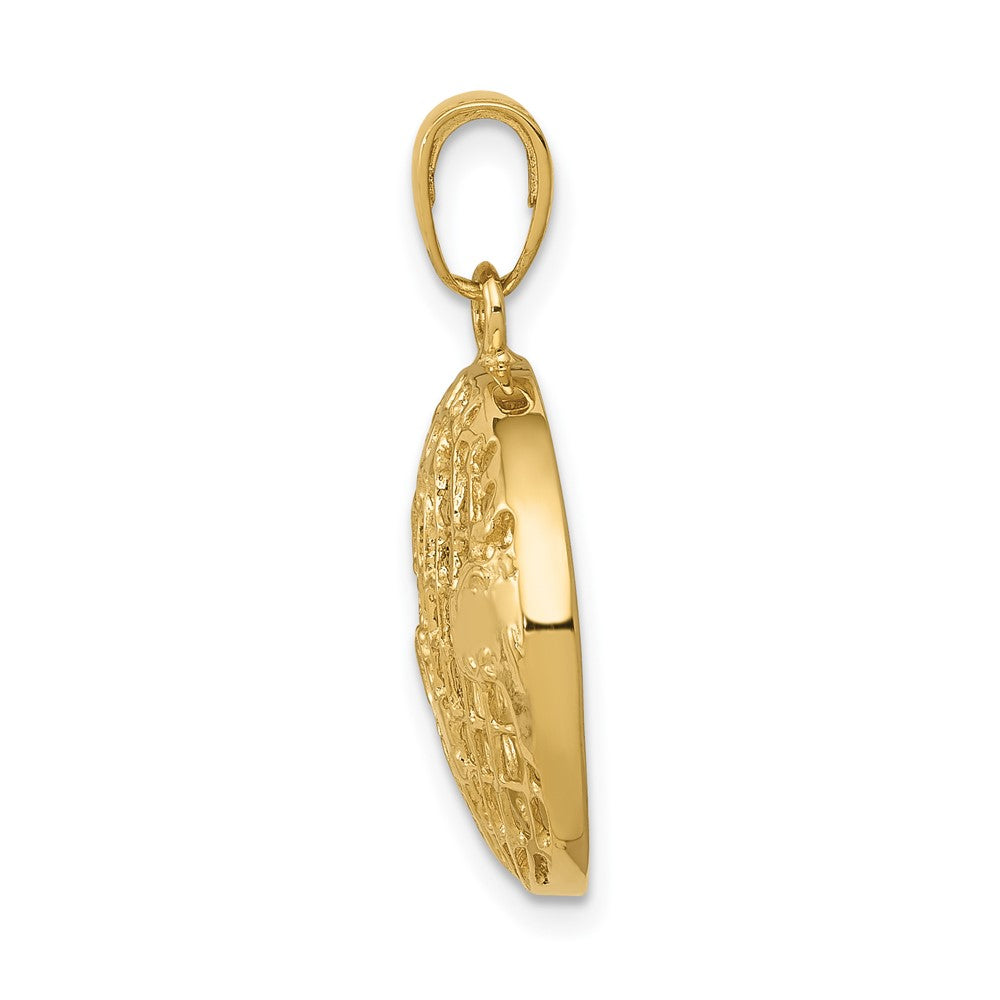 10K Yellow Gold Polished Globe Pendant