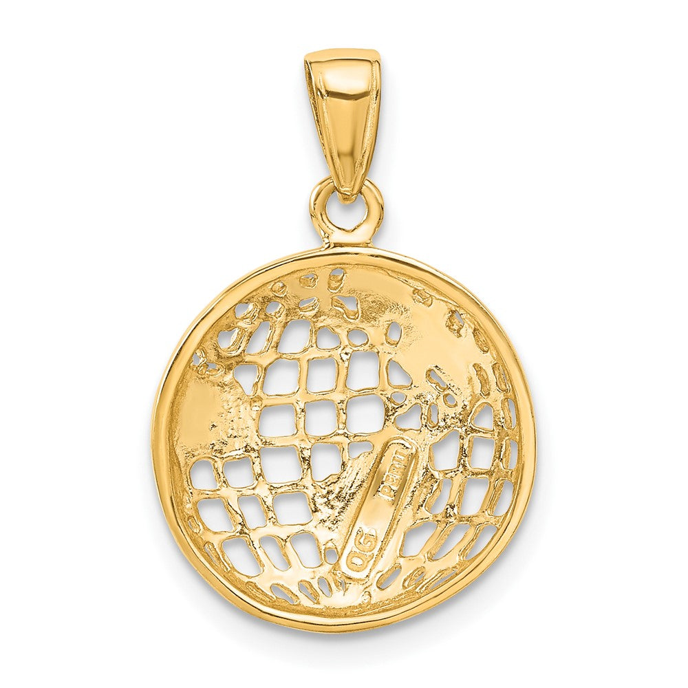 10K Yellow Gold Polished Globe Pendant